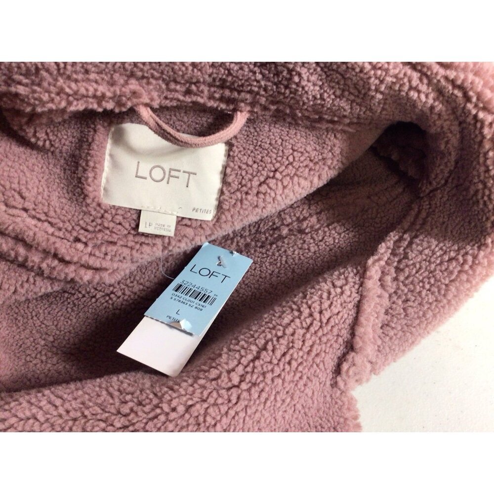 Ann Taylor Loft Coat Pink Soft Suede Jacket Womens Large New - Picture 4 of 9